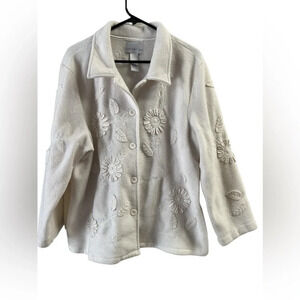 Vintage floral fleece jacket